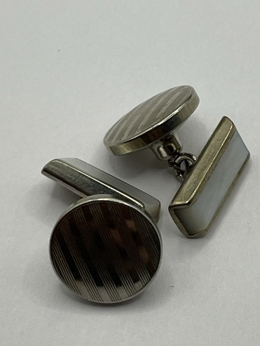 Mens vintage cufflinks silver - vintage,