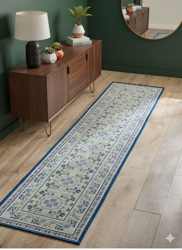Blue washable bridget floral - blue,