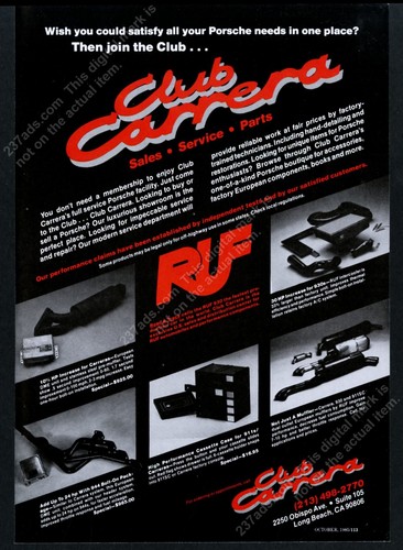 1985 ruf porsche club carrera - ruf,