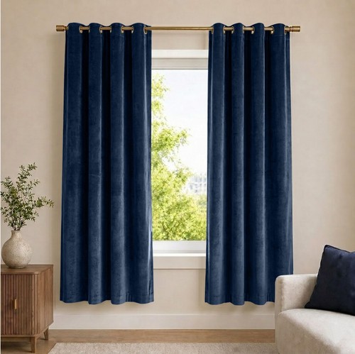 Pair velvet curtains - pair,