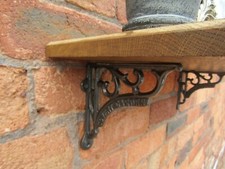 PAIR of 8" COVENT GARDEN Cast iron antique Rustic vintage shelf brackets AI