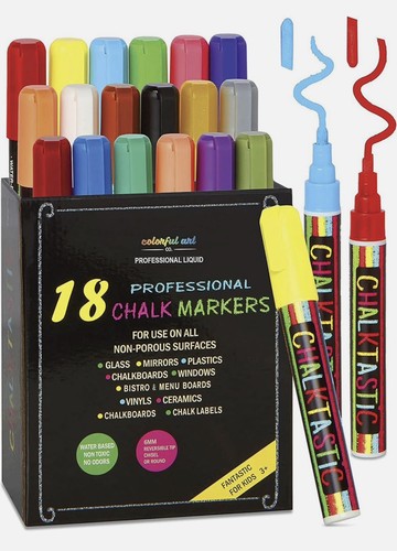 Liquid chalk pens - 18, marker