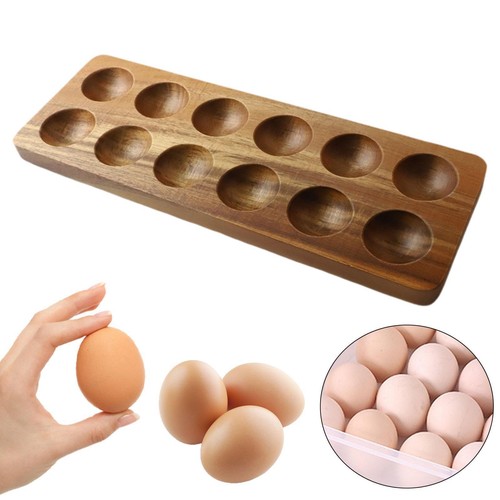 Wooden egg holder fridge - wooden,
