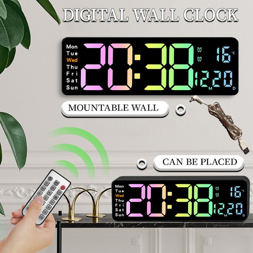 Led wall clock digital desk - wall,