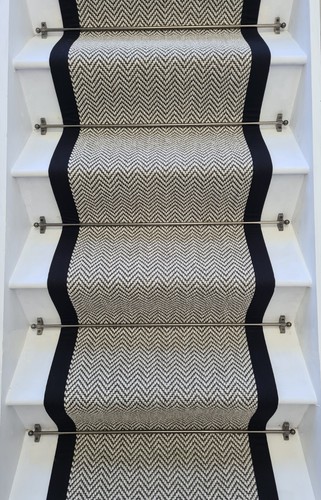 Herringbone java stair runner - herringbone,