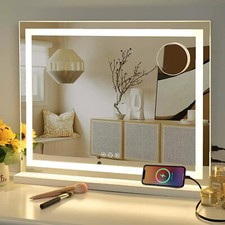 Hollywood Large Makeup Mirror 58*46cm Vanity Mirror Dimmable LED 3 Color Light