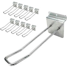 EURO SLATBOARD WALL HOOK 150mm 6" Retail Shop Metal Hanger Holder JOB LOT of 20