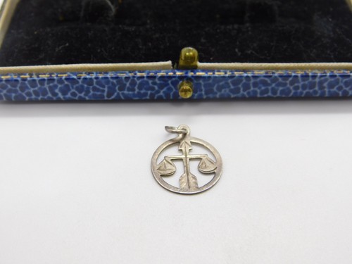 Sterling silver libra scales - silver,