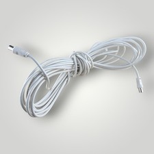 8m White 3C-2V Coaxial TV Aerial Cable 75 Ohm RF Male to Male Lead Freeview Sky