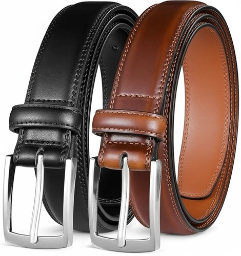 Mens genuine leather belt real - genuine,