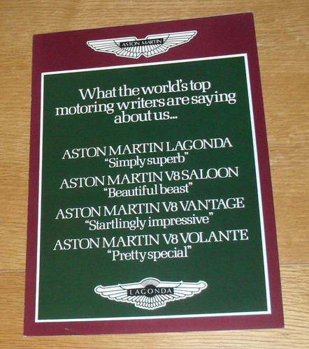 Aston martin range brochure - aston,