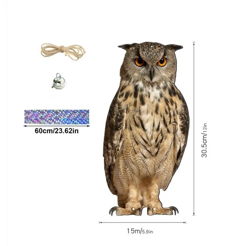 Owl decoy bird deterrent - decoy,