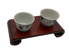 Two Tek Sing Chinese Shipwreck Cargo Flowering Aster Tea Bowls 1822