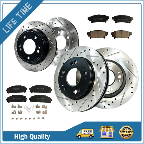 8pc front rear drilled - front, &