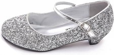 Girls Kids Mary Jane Glitter