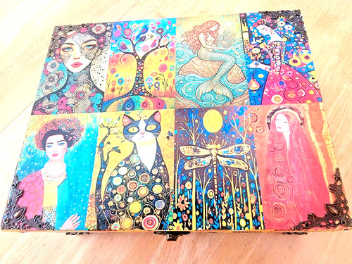 Handmade decoupage wooden box - handmade,