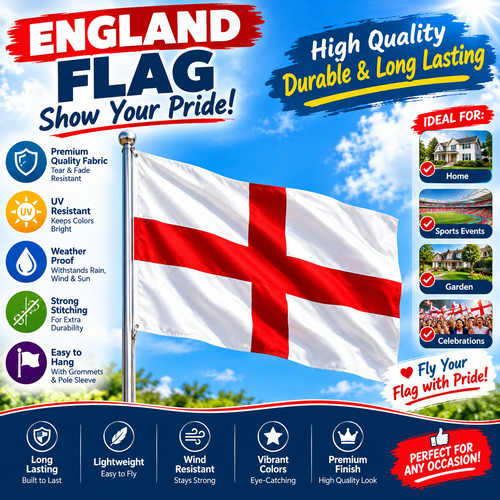 England flag 8x5ft - england, 8x5ft,
