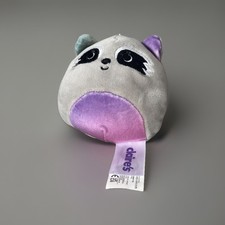 Squishmallow Rainbow Raccoon 3.5” Clip