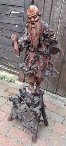 Carved wooden fantasy bearded - carved,