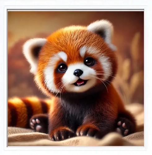 Cute red panda - red, 5d