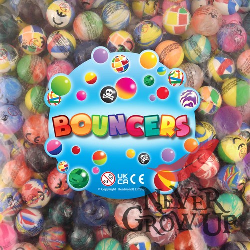 Rubber bouncy balls party - rubber, 1-50