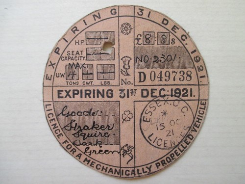 Tax disc old vintage vehicle - disc,