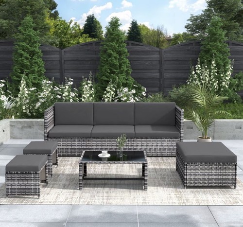 Rattan garden corner sofa - rattan,