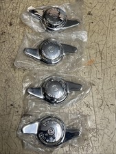 Genuine Classic Car Part. Set Of Chrome MG Wire Wheel Spinners. Classic MG.