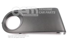 VW Lupo Bumper Grille Cover Right satin black 6E0853666C B41 Genuine VW Part