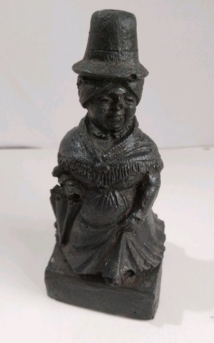 Welsh lady figurine carved - welsh,