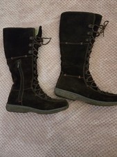 Timberland Moorland tall lace-up boots  Brown Suede with Sherpa lining size 6.5