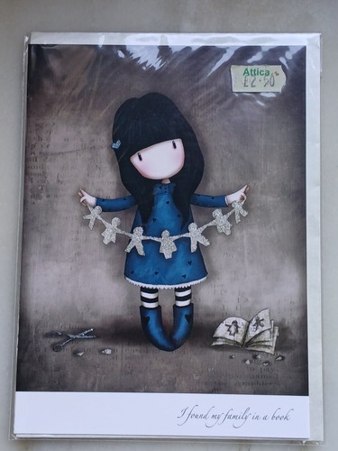 Santoro blank card - blank, gorjuss