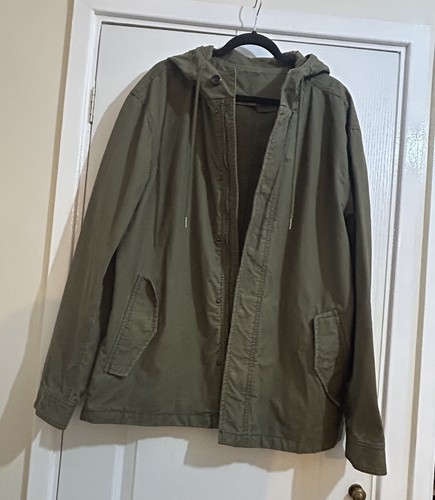 Zara mens khaki - khaki, hooded