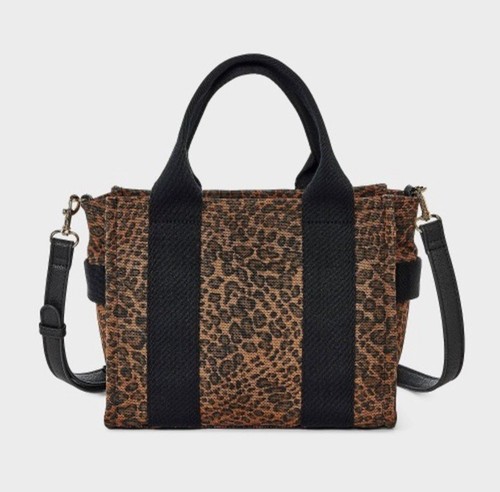 Leopard print mini satchel - leopard,