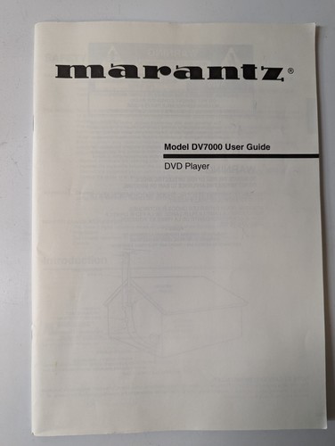 Marantz model dv7000 dvd - dv7000,