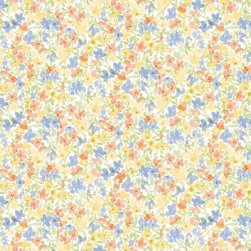 Floral burst pastel pvc vinyl - floral,