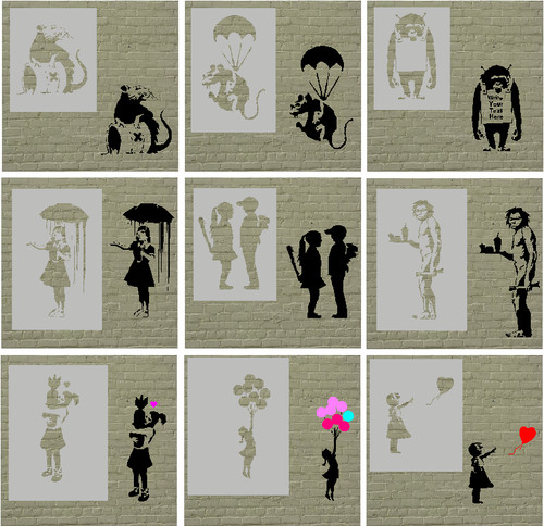 Banksy stencils 190 - banksy,