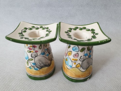 Vintage pair italian deruta - of,