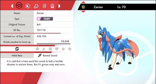 Pokemon sword shield zacian - sword,