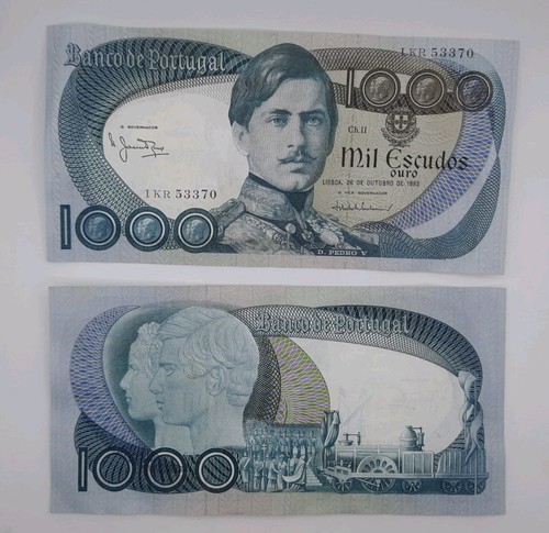 1982 banco portugal 1000 - portugal,
