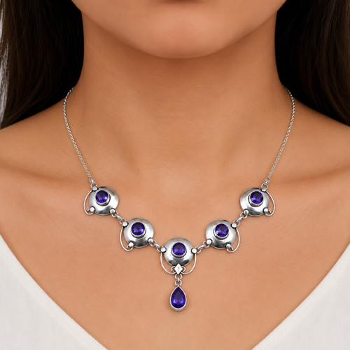 Purple amethyst gemstone - amethyst,