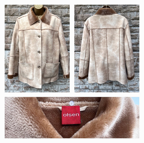 Ladies olsen beige fur lined - beige,