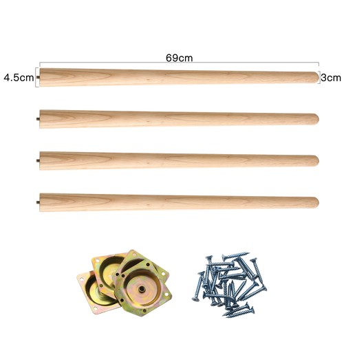4pc wooden table legs - table, tapered