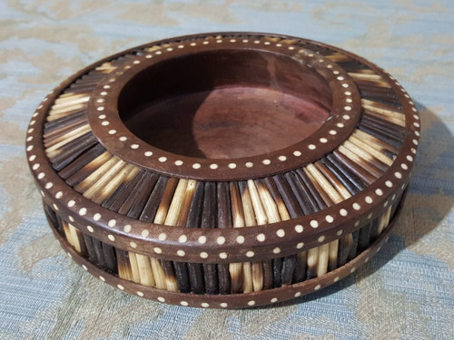 Wooden porcupine quill bowl - wooden,