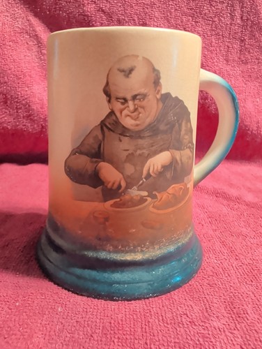 Antique monk mug eating - antique,