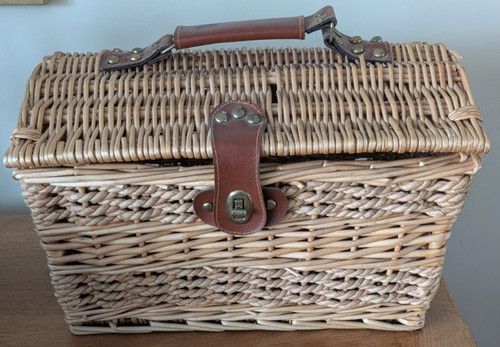 Chest style cane wicker hamper - chest,