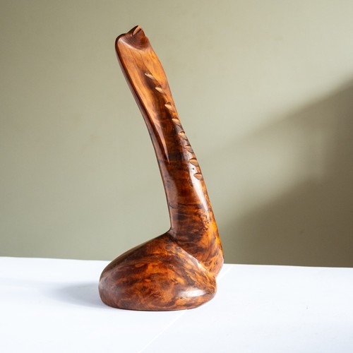 Vintage hand carved thuya burl - carved,