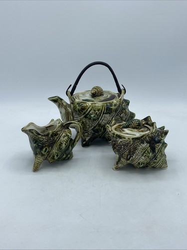Vintage majolica style conch - vintage,