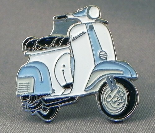 Light blue and white - and, scooter
