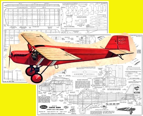 Guillows model airplane - model, plans